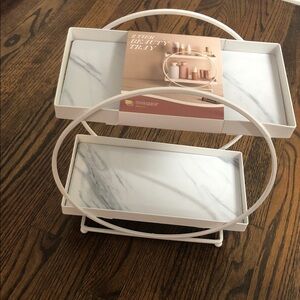 Organizational beautifulVanity Tray with Metal Frame